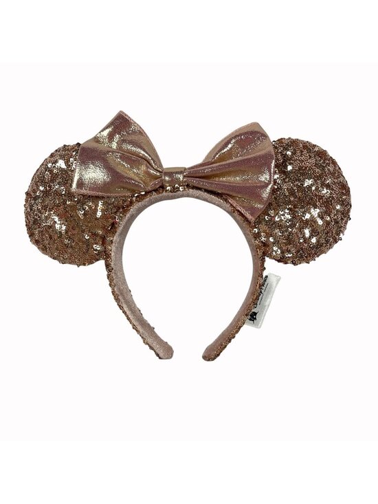Disney Parks Accessories - Minnie Mouse Ears Headband Walt Disney Parks Rose Gold Sequins 2017 Original